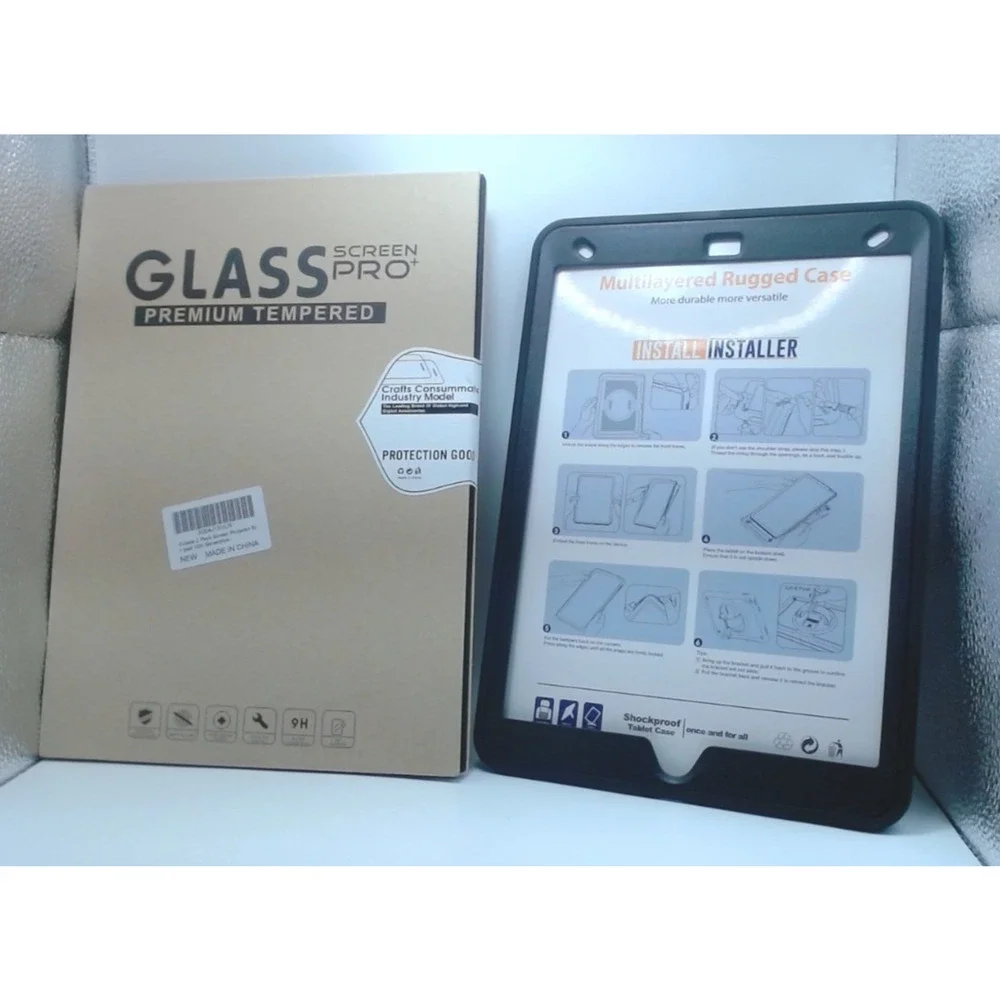 NEW Strong Tablet Case Cover W Tempered Glass For Apple IPad 10.2 Screen Protect